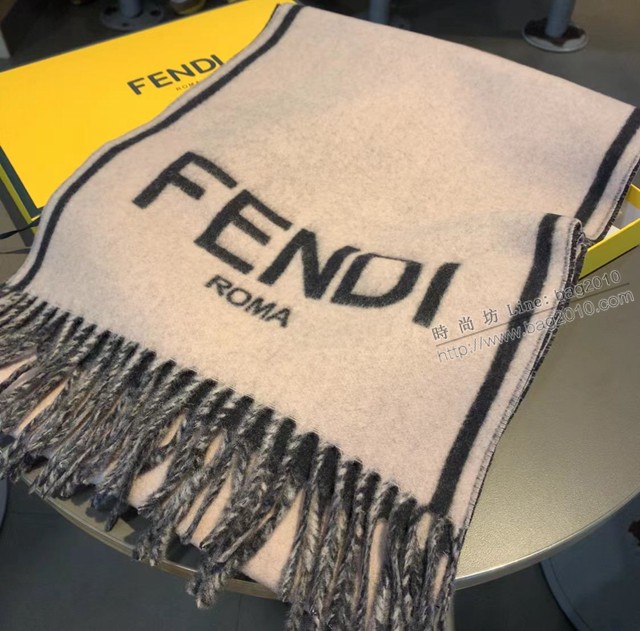 FENDI雙面羊絨圍巾披肩 芬迪2021最新款圍巾  mmj1579